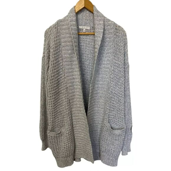 Chaus Sweaters - Chaus New York Women's Gray Knit Open Front Cardigan Sweater Size M